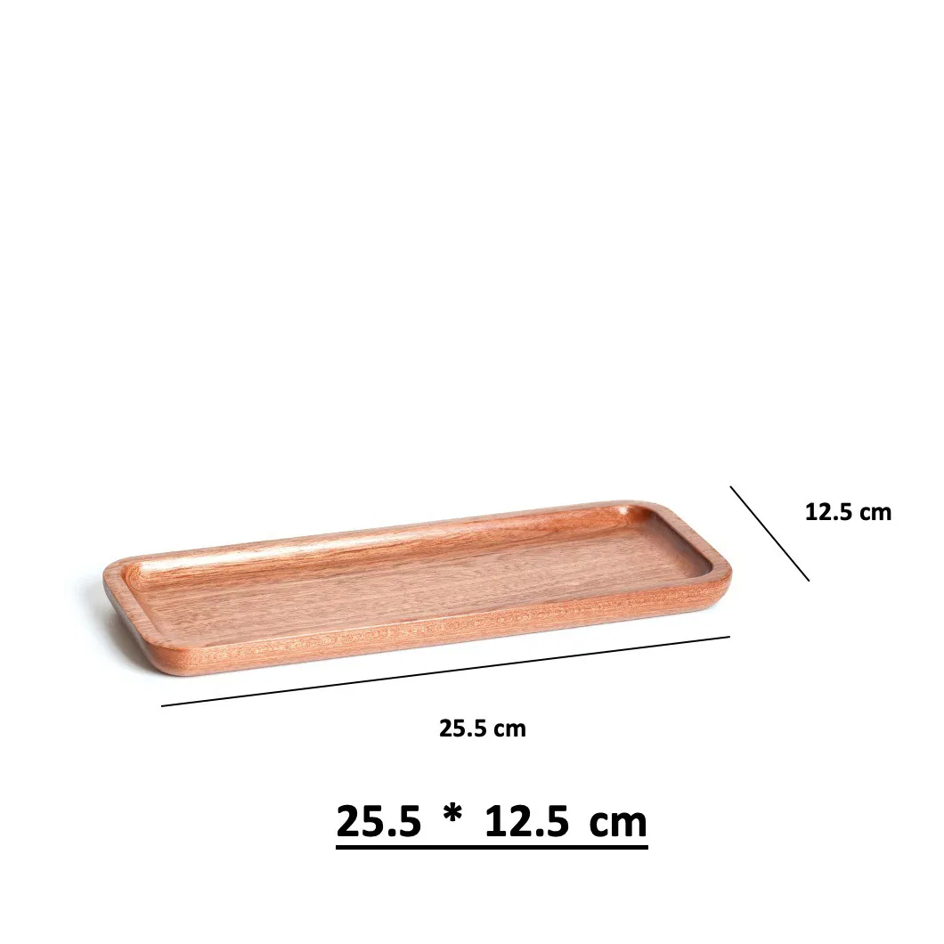 Decorative Rectangle Wood Serving Tray Tea Plate Fruit/Vegetable/Bread Tableware Tray