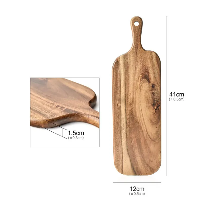Personalized Wood Food Cutting Board with Handle