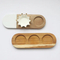 Paddle Shape Marble Wooden Beer Flight Board and Glass Cup Holder