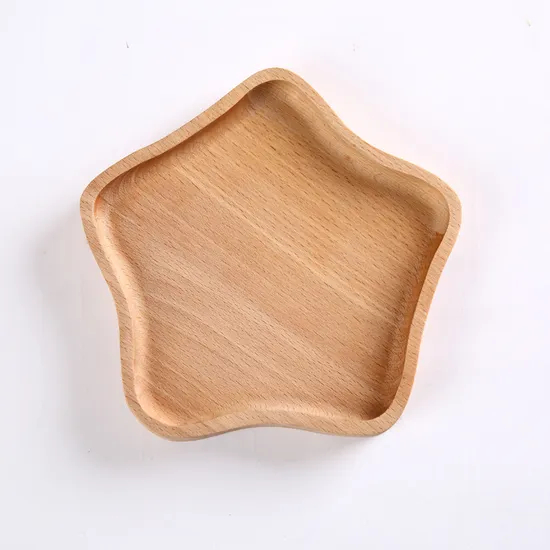 Star Shape Beech Wood Baby Food Plate