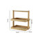 2-Layer Bamboo Dessert Fruit Rack with Handle and 12 PCS Ceramic Bowls
