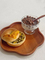 8 - Inch Petal - Shaped Ebony Wooden Dinner, Fruit, Bread, Dessert Plates Set