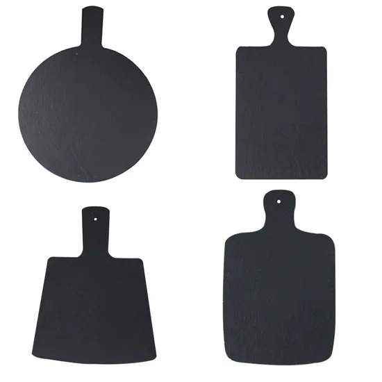 Rectangle Slate Cheese Serving Board and Tray with Handle