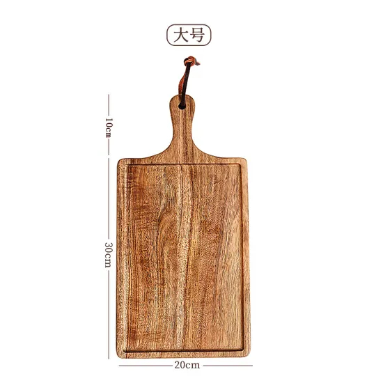 Reversible Acacia Serving Board / Tray with Juice Channels and Handle Cutouts