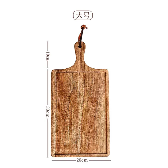 Reversible Acacia Serving Board / Tray with Juice Channels and Handle Cutouts
