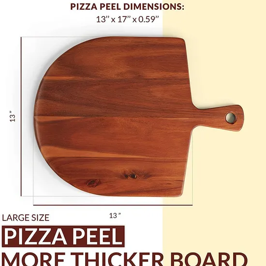 Paddle Shape Wood Pizza Serving Board Cutting Board
