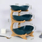 2 - Tier Ceramic Kitchen Counter Fruit Basket for Bread, Vegetable Storage & Fruit Display