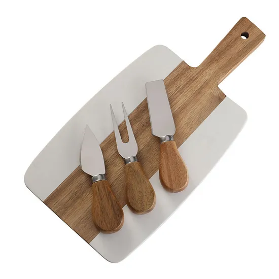 Best Selling Marble Cheese Cutting Board with Knife Set