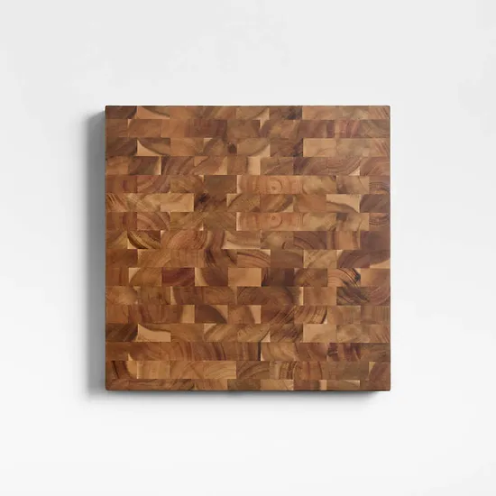 Wholesale Kitchen End Grain Wood Chopping Board Wood Cutting Board with Juice Groove