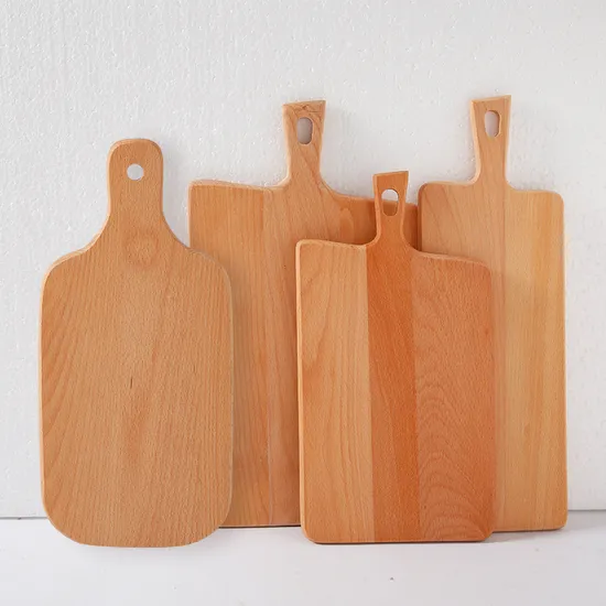 Durable Beech Wooden Serving Tray for Fruit Pizza Sushi BBQ