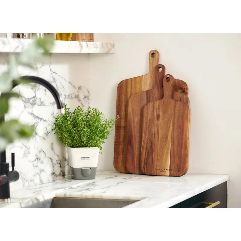 Large Bamboo Wood Cutting Board with Handle