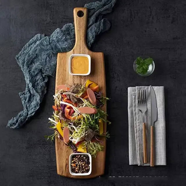 Manufacture Cheese Cutting Board Set Charcuterie Board Set Cheese Serving Platter with Ceramic Bowls