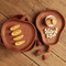 Pear Shape Ebony Wood Food Tray / Plate for Home Decor