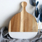 Elegant Marble - Inlaid Wood Cheese Board with Handle