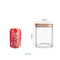 Glass Jar with Bamboo Lid for Coffee Bean Candy Cookie Noodles Nuts Spices
