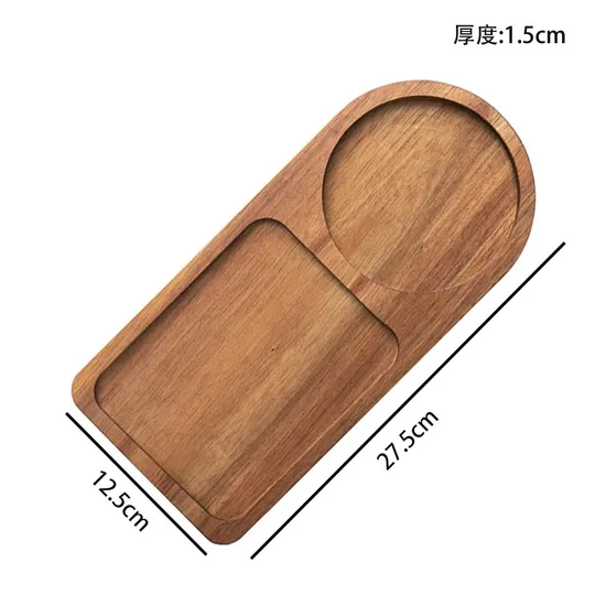 Bamboo Wood Breakfast Serving Tray with Ceramic Coffee Mug