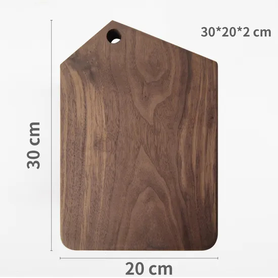 Black Walnut Wood Chopping Board Cutting Blocks Serving Plate Bread Pizza Tray