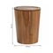 Eco Acacia Wood Trash Can Waste Basket with Lid