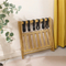 Hotel Room Floor-Standing Foldable Bamboo and Wood Luggage Rack Luggage Storage Slipper Rack.