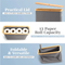 Water-Proof Grey Color Toilet Paper Holder with Bamboo Lid