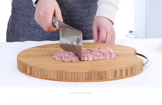3 Cm Thick Round Bamboo Cutting Board Butcher Chopping Board