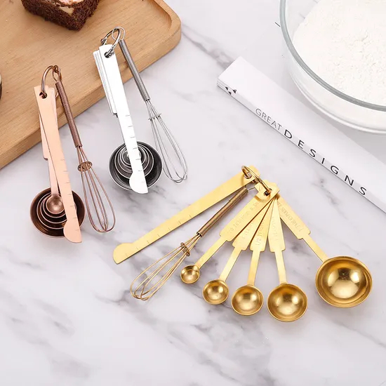 Food Grade Stainless Steel Anti-Rust Seasoning Measuring Spoons for Home Kitchen