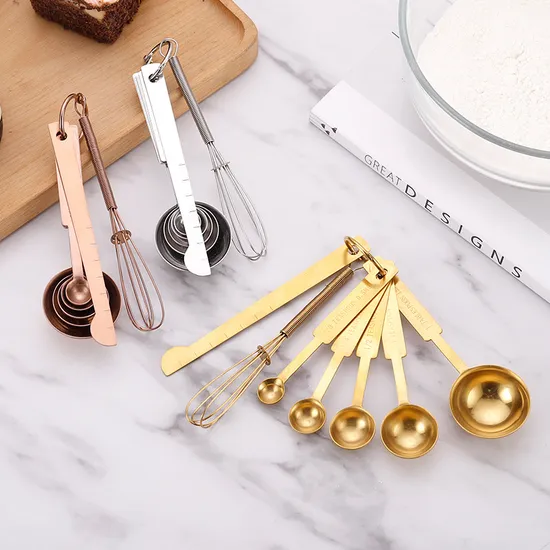 Food Grade Stainless Steel Anti-Rust Seasoning Measuring Spoons for Home Kitchen