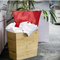 Rectangular Open Bamboo Trash Can Waster Basket for Home