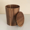 Smooth - Finished Ash Wood Waste Basket with Lid for Bedroom