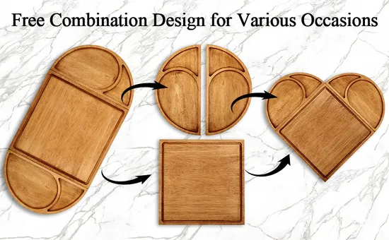 Eco-Friendly Acacia Wood Cheese Serving Tray for Entertaining