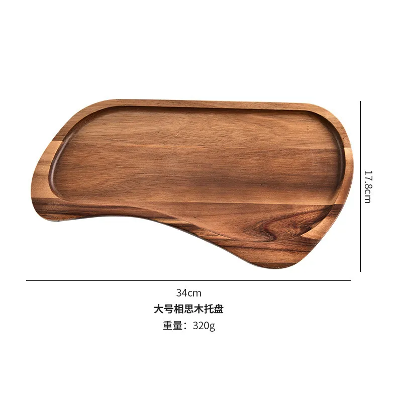 Elegant Acacia Wood Dinner Plate Set for Modern Dining