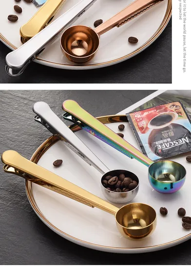 Wholesale Multicolor Stainless Steel Coffee Measuring Spoon with Clip