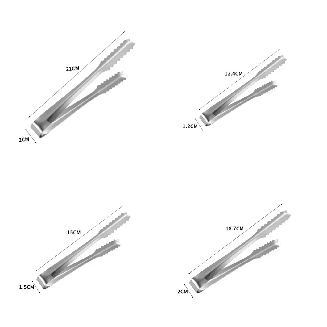 Multi-Functional Stainless Steel BBQ Tongs Fried Food Clip Kitchen Tongs