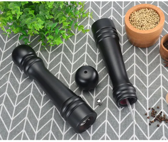 Manual Pepper Grinder Pepper Mill with PU Baked Paint and Ceramic Grinding Core