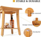 Household Bamboo Bathroom Shower Bench with Towel Hange