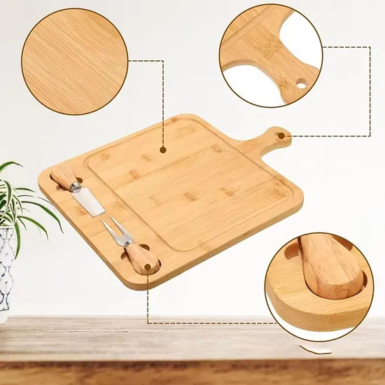 Bamboo Baking Cheese Tray Butter Cutting Board Cheese Board Charcuterie Platter