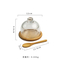 Small 5 Inch Bamboo Butter Dish Dessert Tray with Lid From Fujian Factory