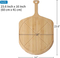 Lightweight Smart 21X14 Inch Bamboo Pizza Peel Pizza Tray Pizza Cutting Board