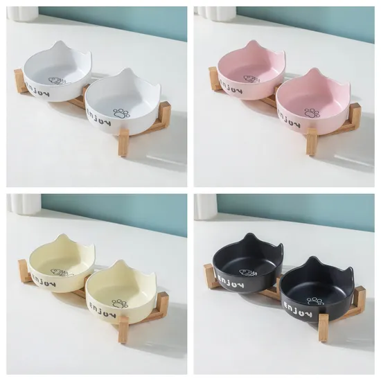 Custom Ceramic Cat and Dog Bowl Food Drinking Bowl