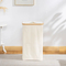 Large Capacity 100L Dust - Proof Foldable Cloth Storage Basket with Bamboo Handle
