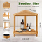 Multifunctional Space -Saving Bamboo Shower Bench with Corner Storage for Bathroom