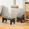 Durable Black Color Height - Increasing Bamboo Toilet Stool