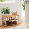 Sturdy 3 Tier Bamboo Shoe Rack Wooden Bench for Entryway, Bedroom, Living Room, Balcony