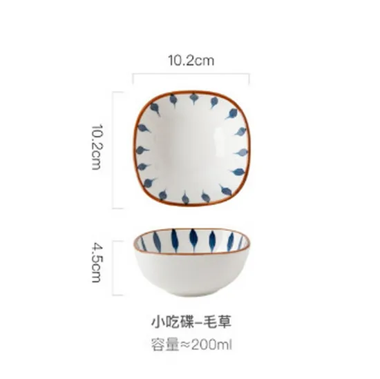 Chic Ceramic Dessert & Snack Plate Set with Wood Tray for Serving