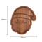 Christmas - Themed Solid Acacia Wood Stocking - Shaped Food Serving Board