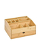 Bamboo Office Desktop Storage Box Office File Storage Shelf with Pen Holder