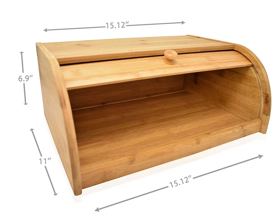 High - Quality Assembly Needed Bamboo Bread Storage Organizer