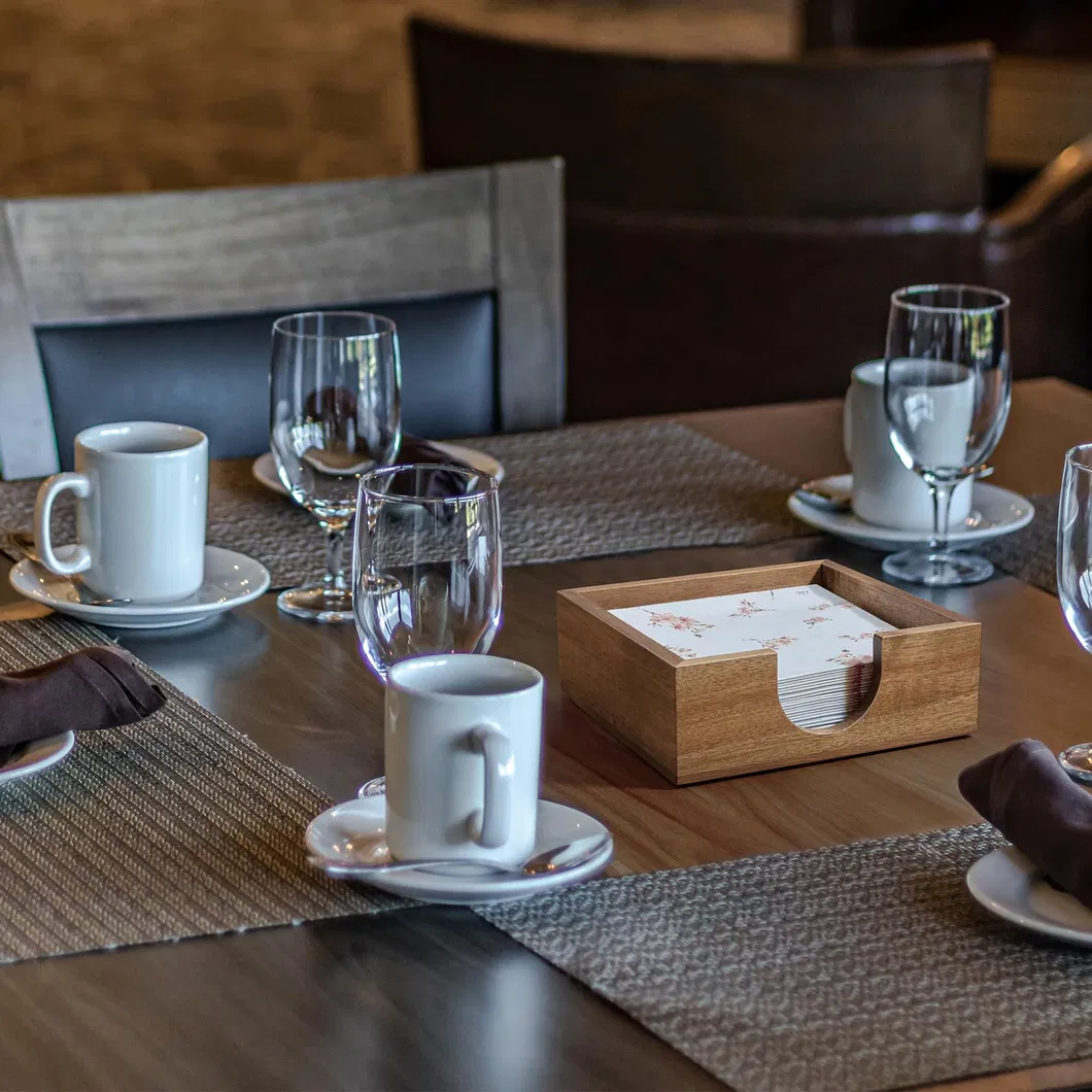 Acacia Wood Napkin Holder for Kitchen Dinner Table Decor