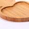 Attractive 3 Divided Heart - Shaped Wooden Tray Bamboo Plate for Serving Food