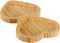 Elegant Heart Shaped 2 Divide Bamboo Wooden Platter for Charcuterie & Side Dishes